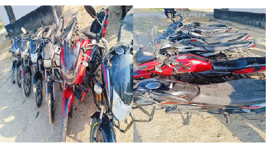 कञ्चनपुरमा प्रहरीले एकैदिन समात्यो ७ मोटरसाइकल,भन्सार कार्यालय चलान